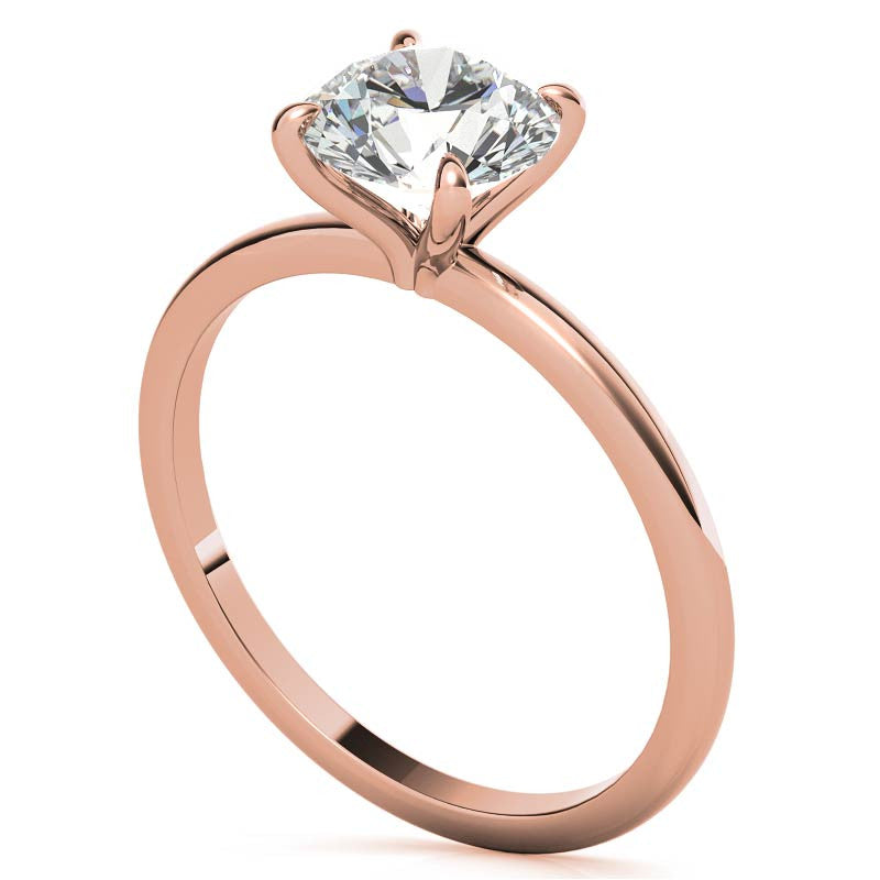 Petite Round Brilliant Moissanite Solitaire ring