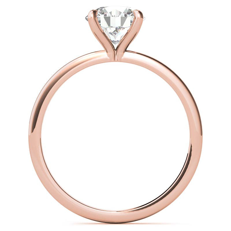 Petite Round Brilliant Moissanite Solitaire ring