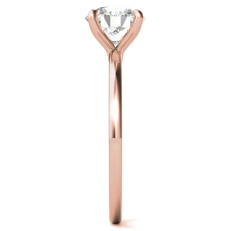 Petite Round Brilliant Moissanite Solitaire ring