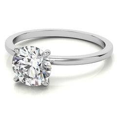 Petite Round Brilliant Moissanite Solitaire ring