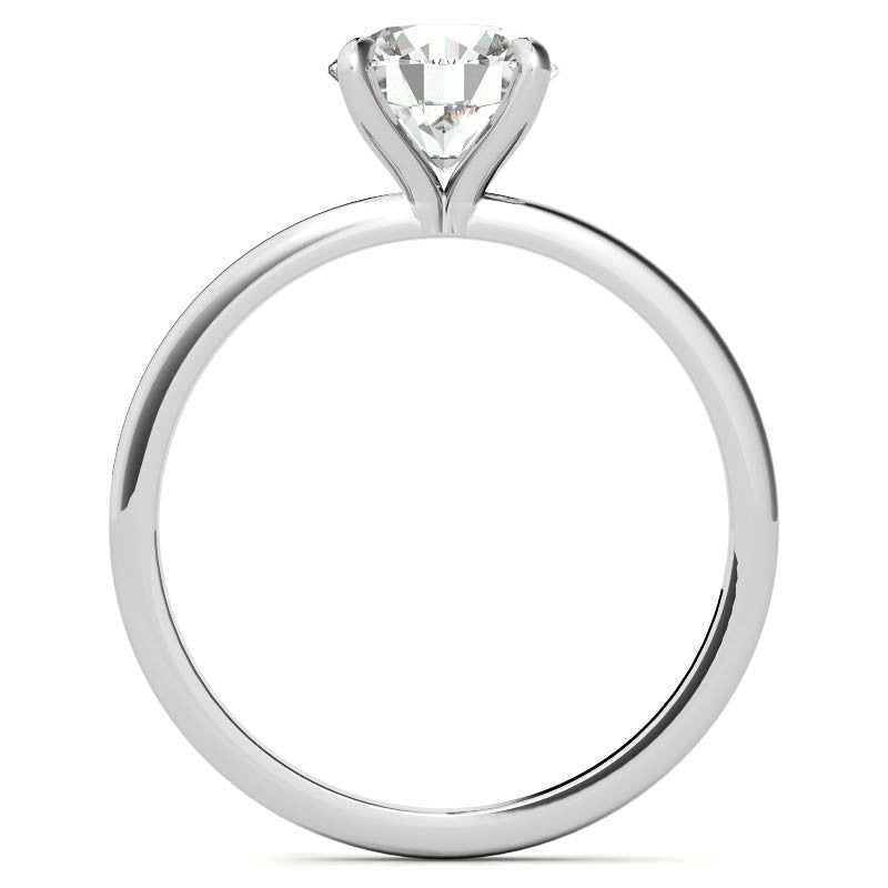 Petite Round Brilliant Moissanite Solitaire ring