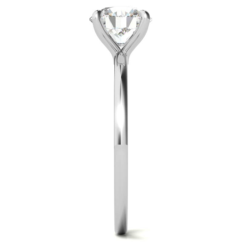 Petite Round Brilliant Moissanite Solitaire ring