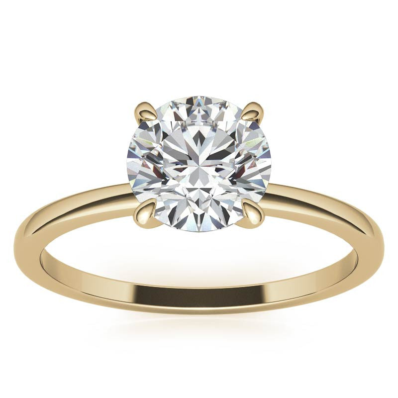 Petite Round Brilliant Moissanite Solitaire ring