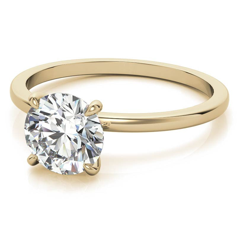 Petite Round Brilliant Moissanite Solitaire ring