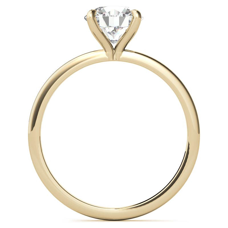 Petite Round Brilliant Moissanite Solitaire ring