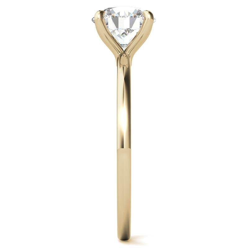 Petite Round Brilliant Moissanite Solitaire ring