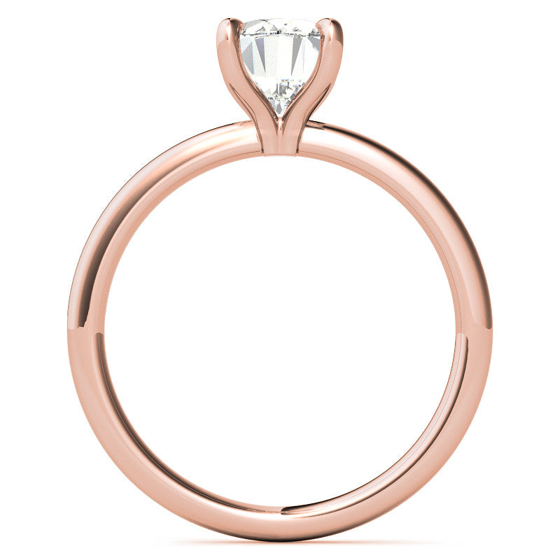 Petite Oval Moissanite Solitaire Ring