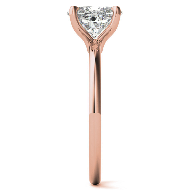 Petite Oval Moissanite Solitaire Ring