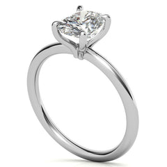 Petite Oval Moissanite Solitaire Ring
