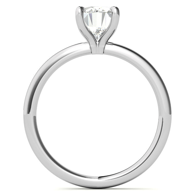 Petite Oval Moissanite Solitaire Ring