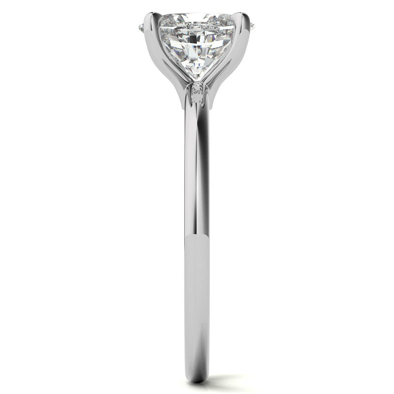 Petite Oval Moissanite Solitaire Ring