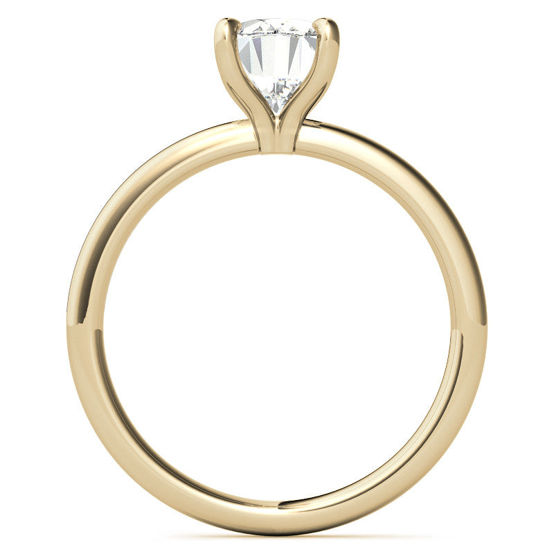 Petite Oval Moissanite Solitaire Ring