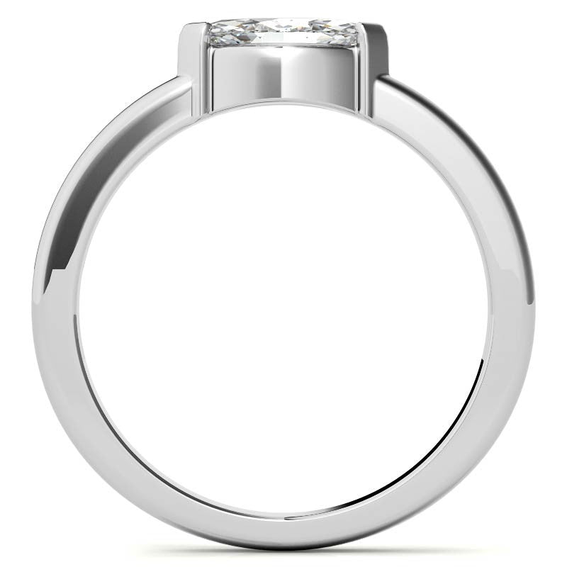 Petite Marquise East-West Moissanite Solitaire Ring