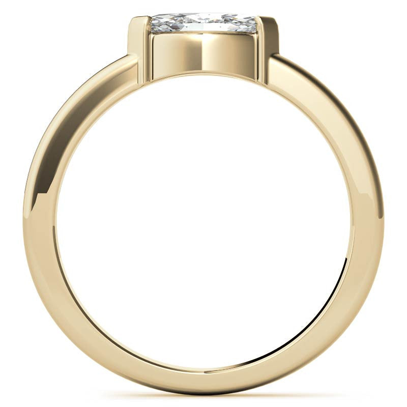 Petite Marquise East-West Moissanite Solitaire Ring