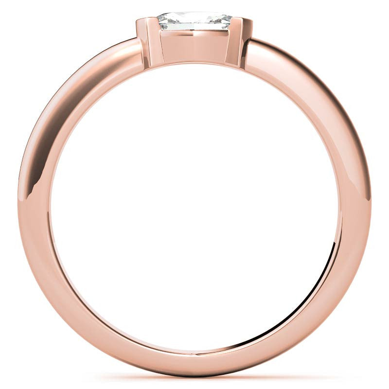 Petite Oval East-West Moissanite Solitaire Ring