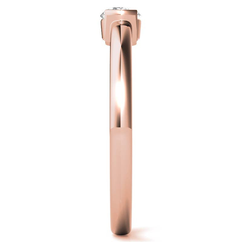 Petite Oval East-West Moissanite Solitaire Ring