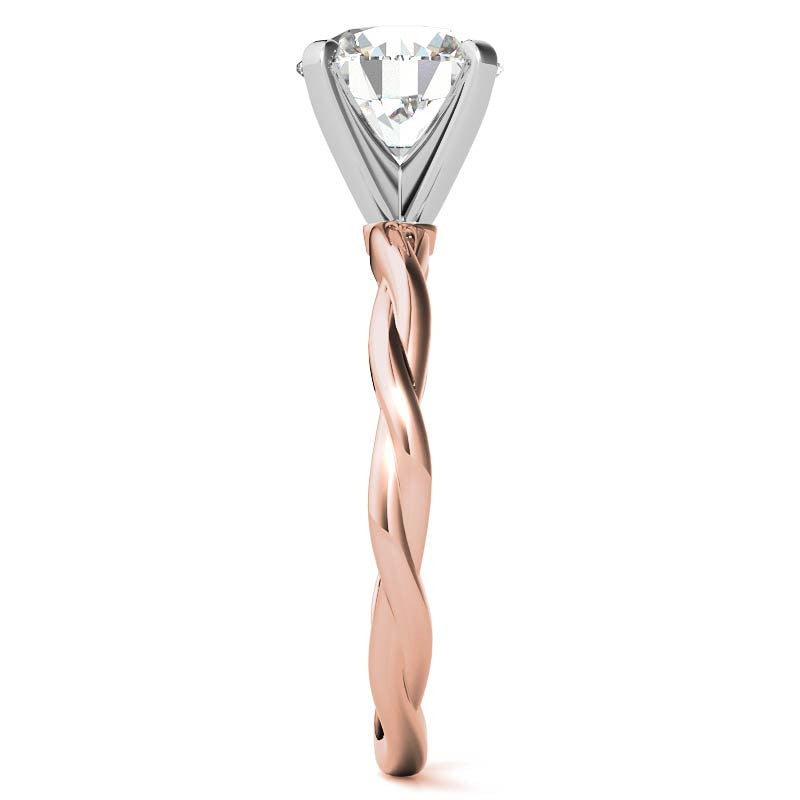 Petite Twisted Infinity Moissanite Solitaire Ring