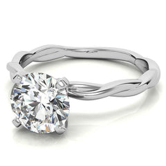 Petite Twisted Infinity Moissanite Solitaire Ring