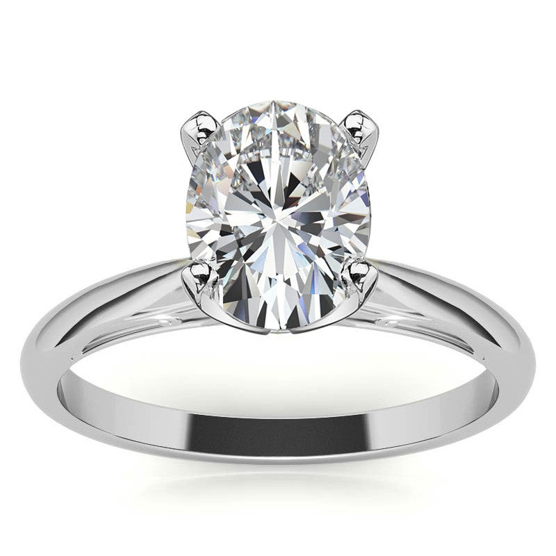 Floral Accented Moissanite Solitaire Ring