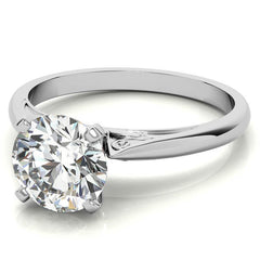 Floral Accented Moissanite Solitaire Ring