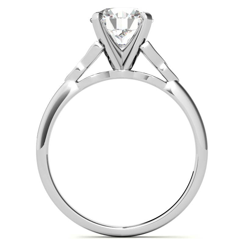 Celtic Knot Cathedral Moissanite Solitaire Ring