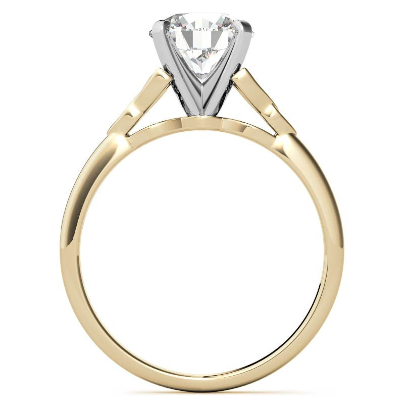 Celtic Knot Cathedral Moissanite Solitaire Ring