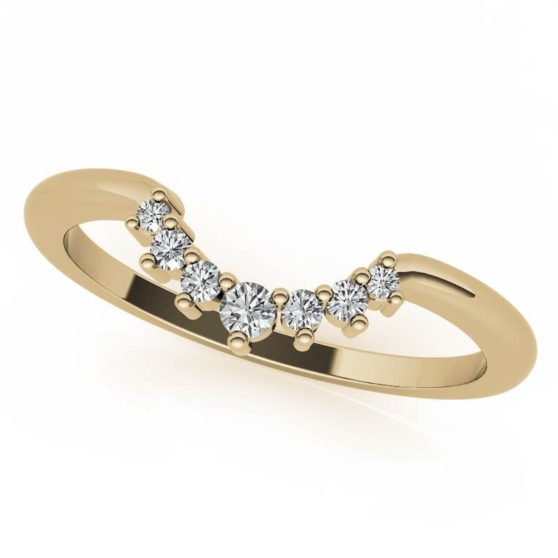 Rose Cut Solitaire Ring with Optional Matching Curved Band