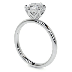 6-Prong Oval Petal Inspired Moissanite Solitaire Ring