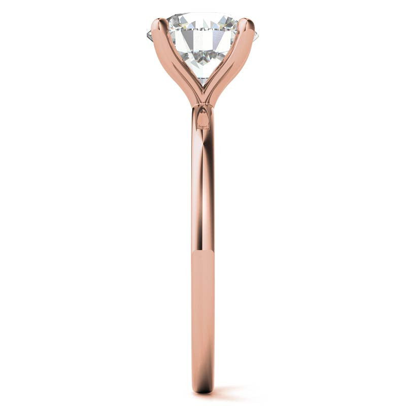 Petite 4-Prong Round Brilliant Moissanite Solitaire Ring