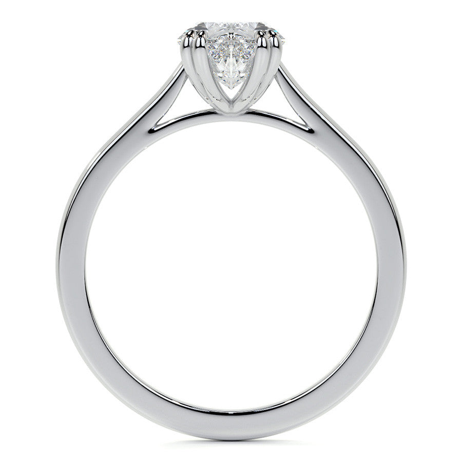 Duchess Marquise Double Prong Moissanite Solitaire Ring