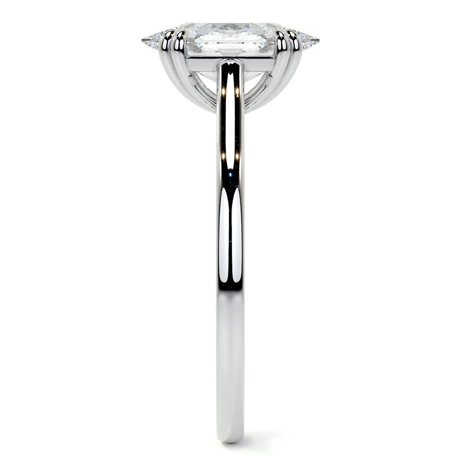 Duchess Marquise Double Prong Moissanite Solitaire Ring