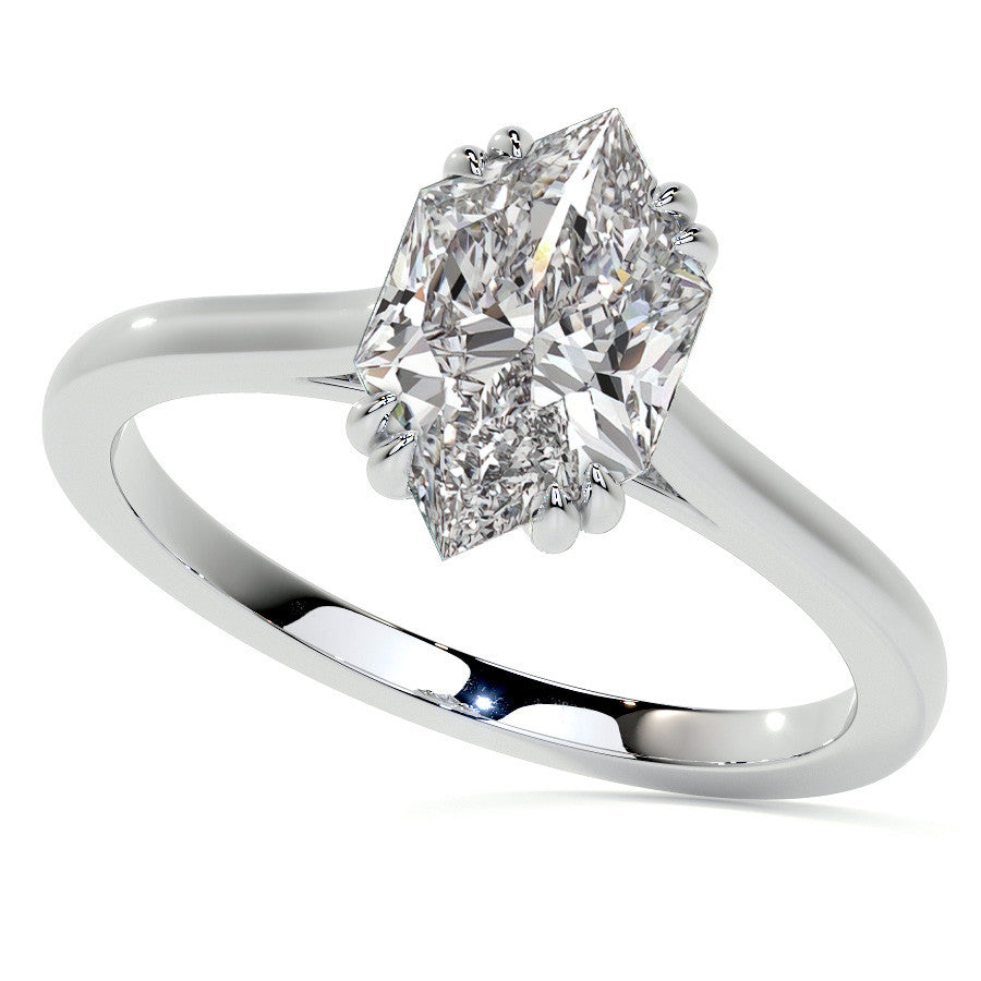 Duchess Marquise Double Prong Moissanite Solitaire Ring