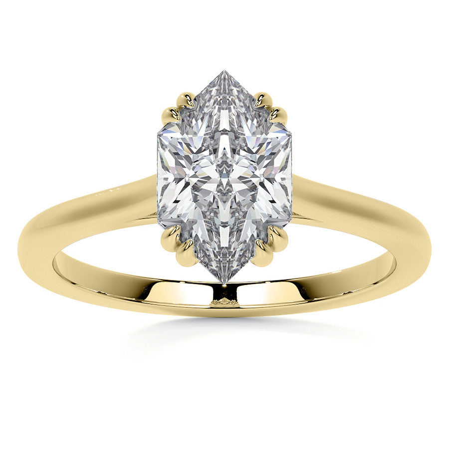 Duchess Marquise Double Prong Moissanite Solitaire Ring