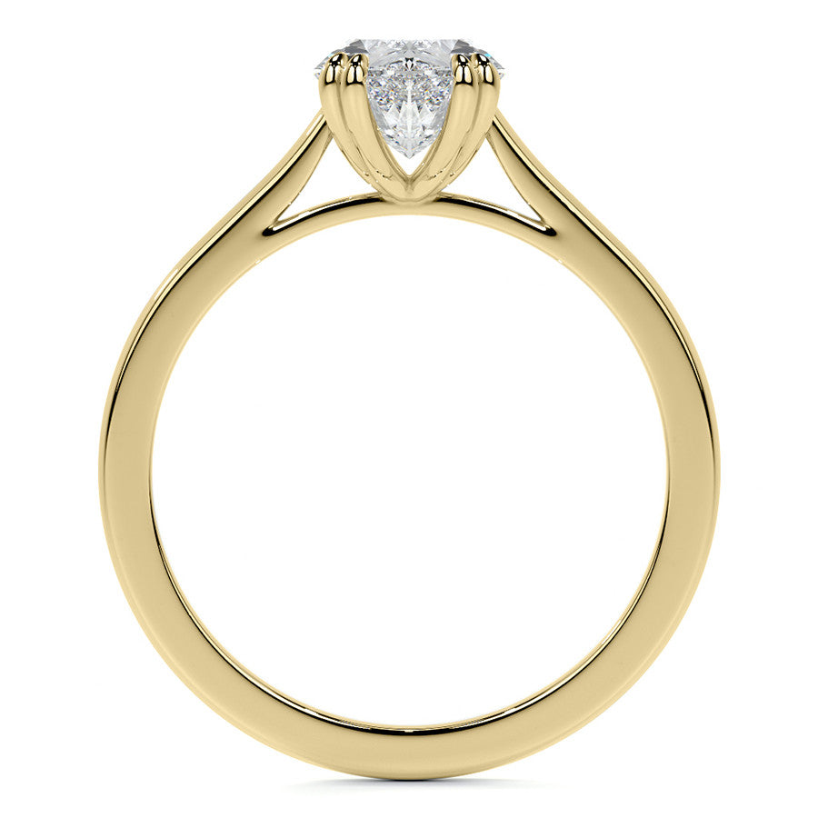 Duchess Marquise Double Prong Moissanite Solitaire Ring