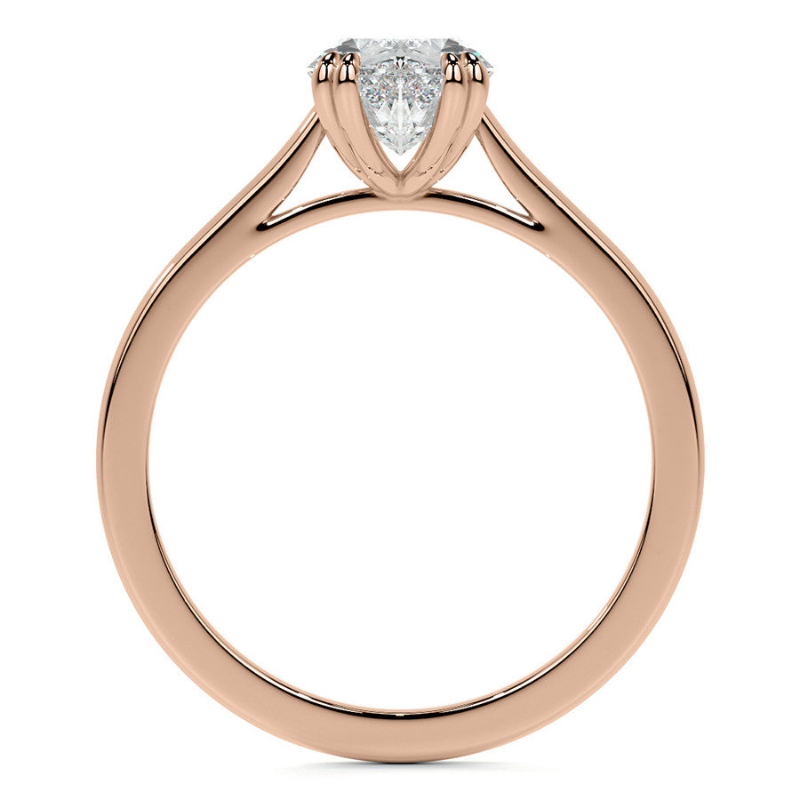 Duchess Marquise Double Prong Moissanite Solitaire Ring