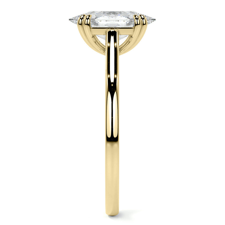 Duchess Marquise Double Prong Moissanite Solitaire Ring