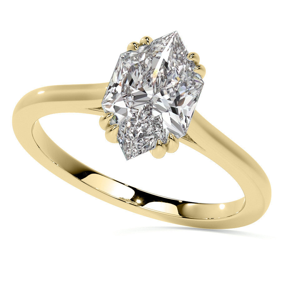 Duchess Marquise Double Prong Moissanite Solitaire Ring