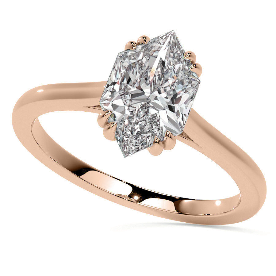 Duchess Marquise Double Prong Moissanite Solitaire Ring