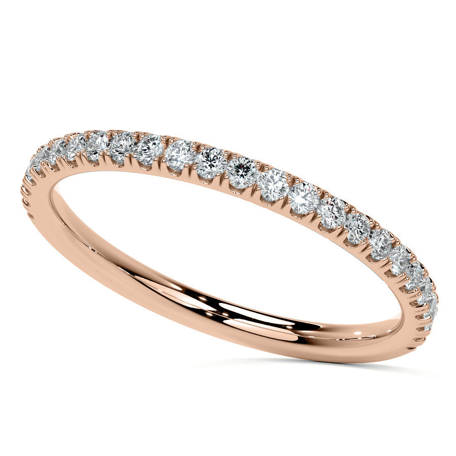 Petite Half Bezel Cushion Moissanite Solitaire Ring