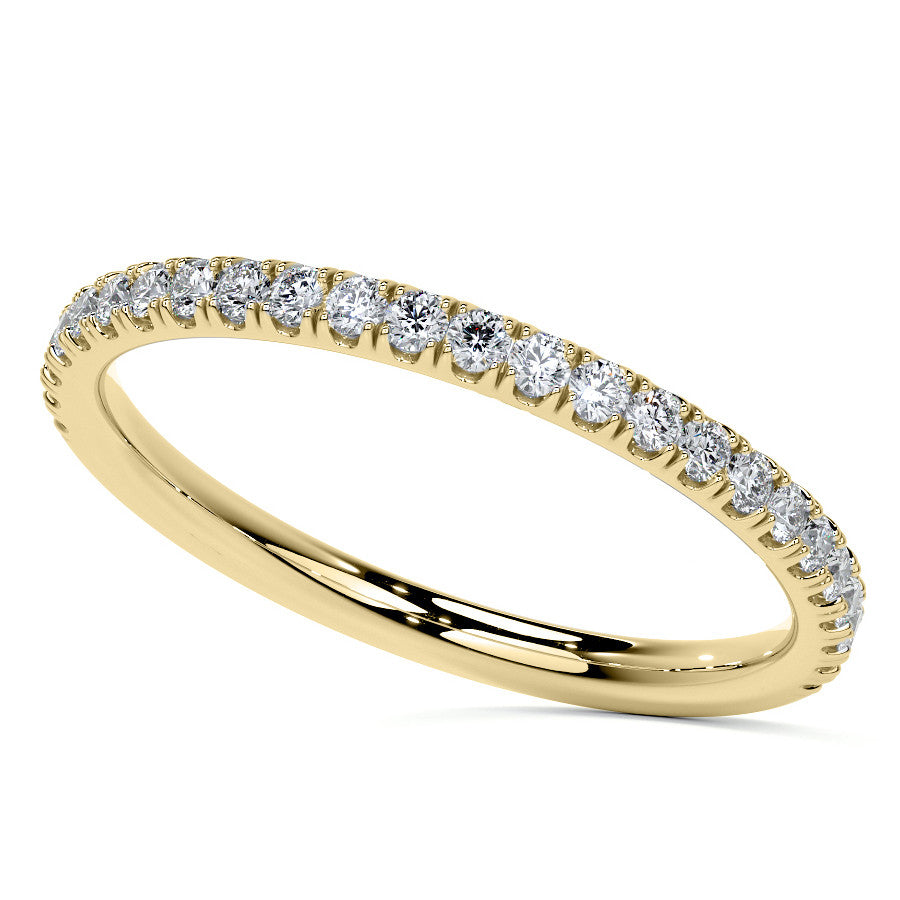 Petite Half Bezel Cushion Moissanite Solitaire Ring