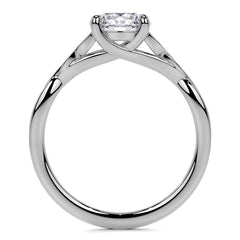 Round Celtic Knot Moissanite Infinity Style Engagement Ring