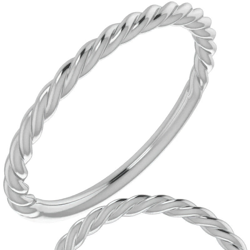 Plain Twisted Rope Stackable Band