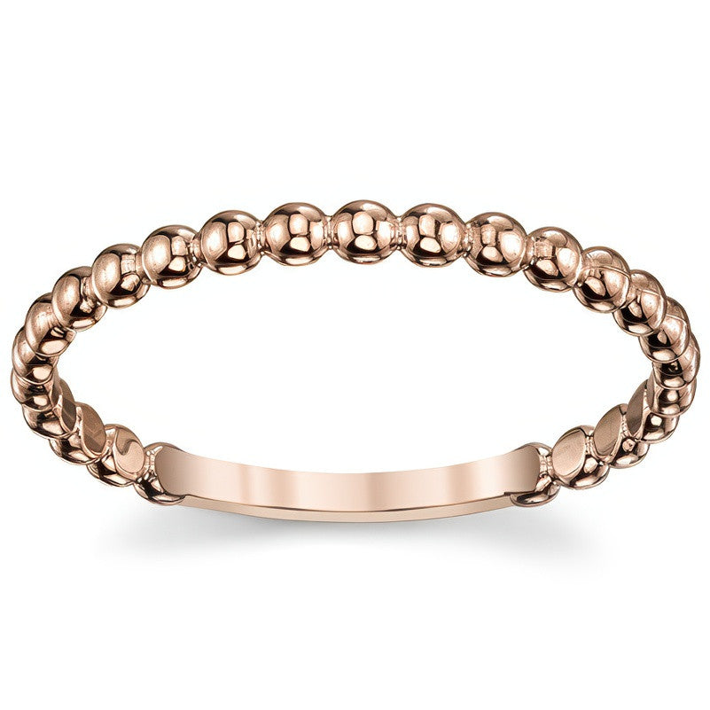 2mm Modern Beaded Stackable Band