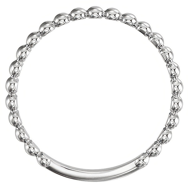 2mm Modern Beaded Stackable Band