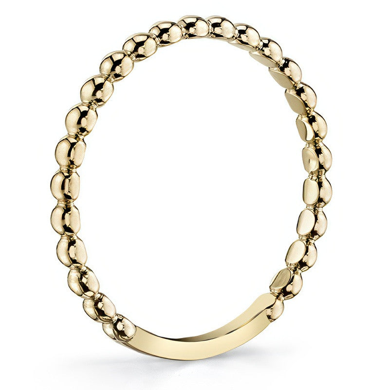 2mm Modern Beaded Stackable Band