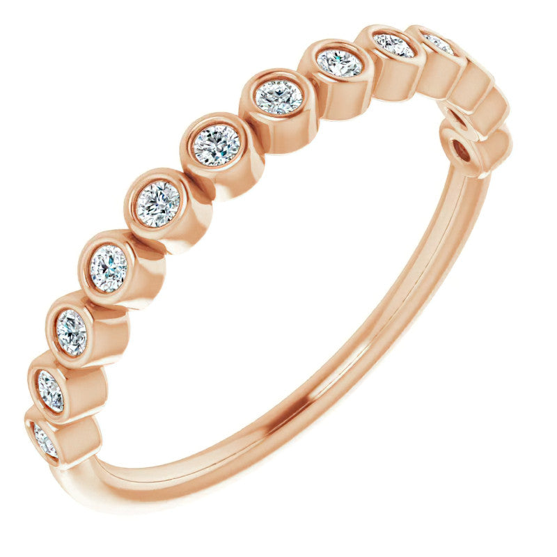 Moissanite Bezel Stackable Ring (1.5mm)