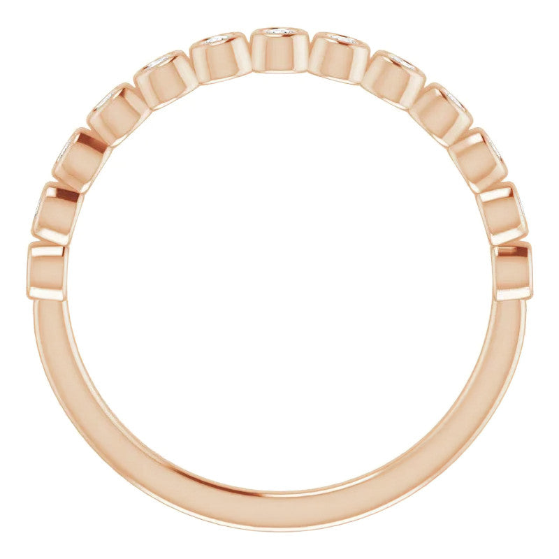 Moissanite Bezel Stackable Ring (1.5mm)