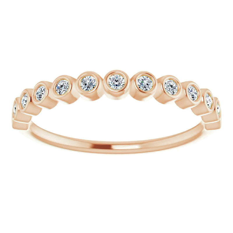 Moissanite Bezel Stackable Ring (1.5mm)