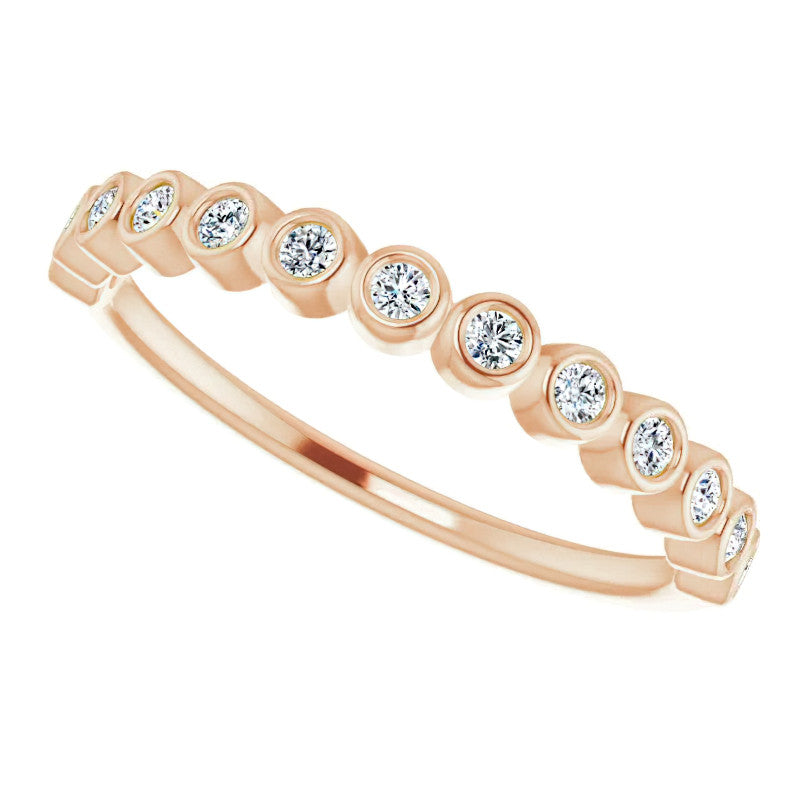 Moissanite Bezel Stackable Ring (1.5mm)