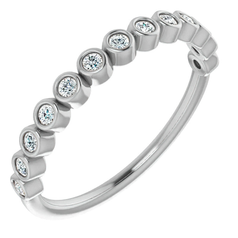 Moissanite Bezel Stackable Ring (1.5mm)